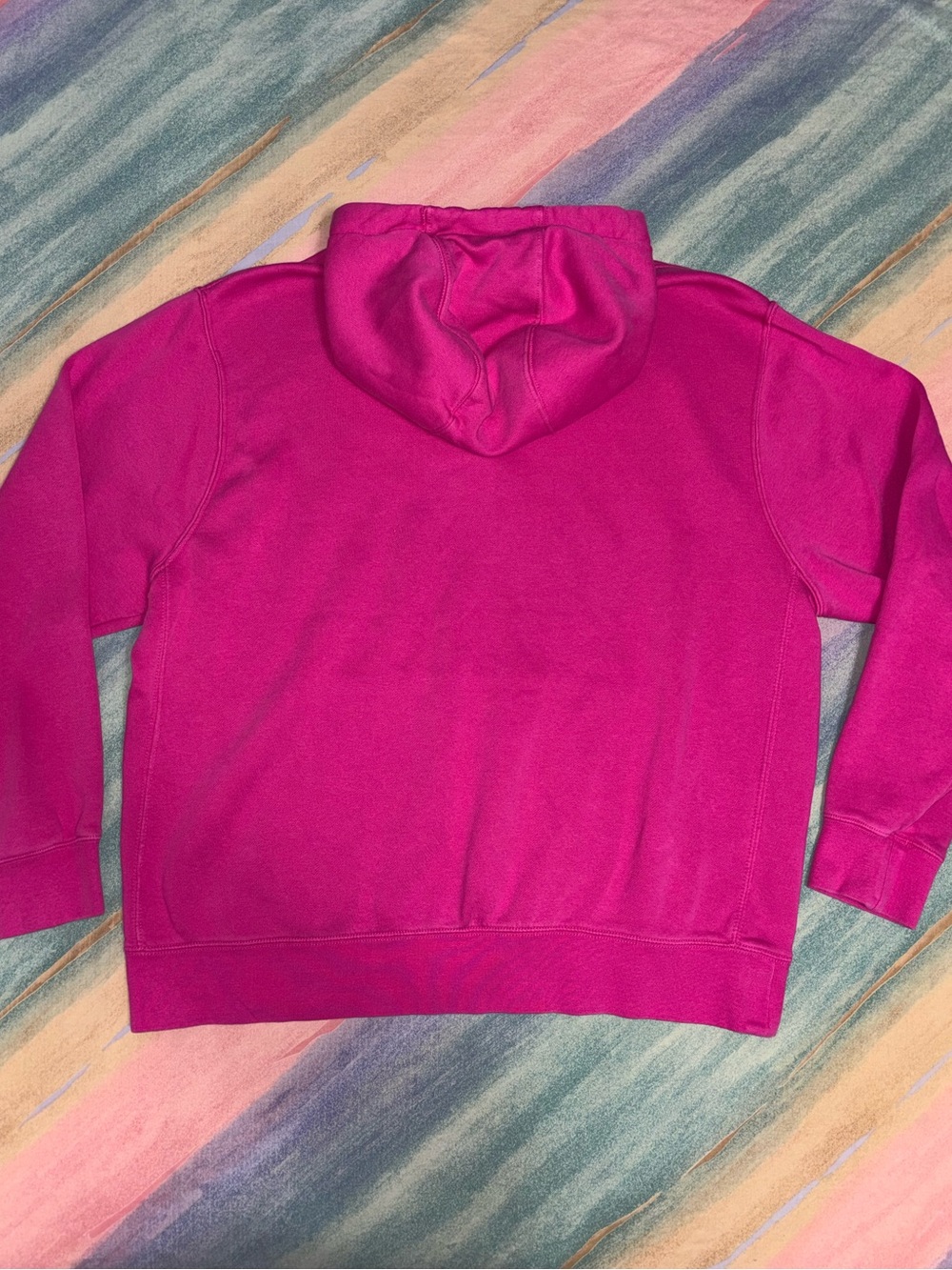 Nike Sportswear Club Fleece Hoodie Women’s size XL Pink Futura Logo Pullover - Picture 4 of 6